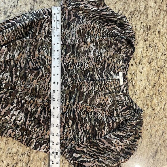 Joie Size Small Silk Classic Vneck Mini Dress Abstract Animal Print Boho - Picture 8 of 9